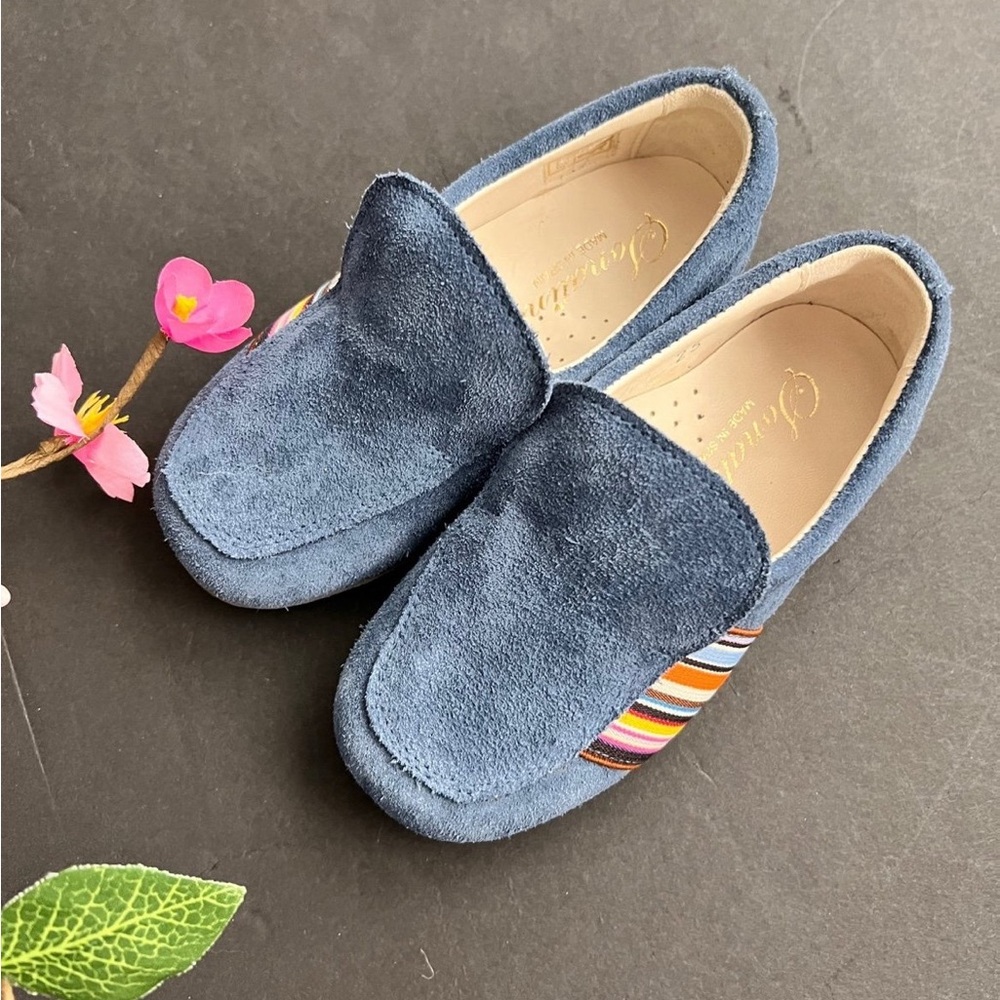 Spanish Slip On shoes blue suede leather sz 25